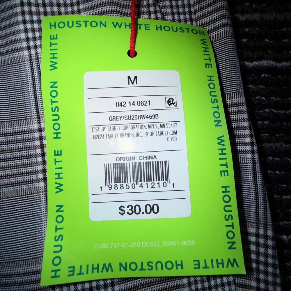 Houston White Plaid Blazer Shorts Set Women M NWT Grey Glen Check Suit - Picture 7 of 16